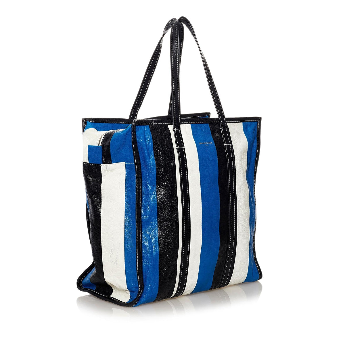 Balenciaga Bazar Shopper Lambskin Leather Tote Bag | Authentic Pre-Owned side view