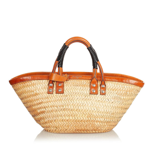 Balenciaga Bistrot Panier Straw Tote Bag | Woven Luxury Basket Bag