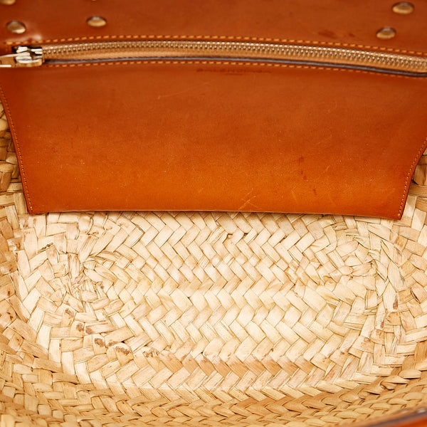 Balenciaga Bistrot Panier Straw Tote Bag | Woven Luxury Basket Bag