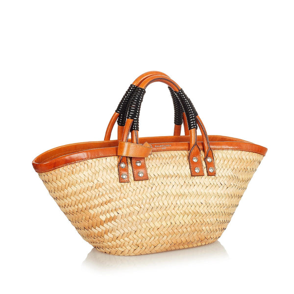 Balenciaga Bistrot Panier Straw Tote Bag | Woven Luxury Basket Bag