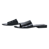 Balenciaga authentic luxury sandal Black leather craftsmanship