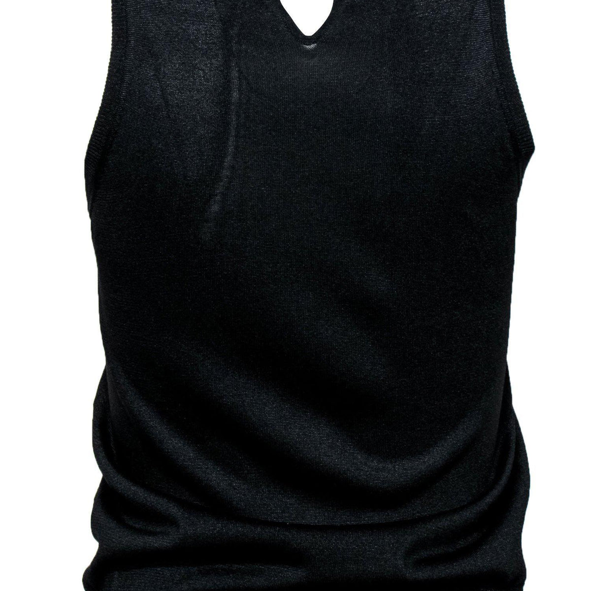 Luxar569 elegant leather Tank Top back view