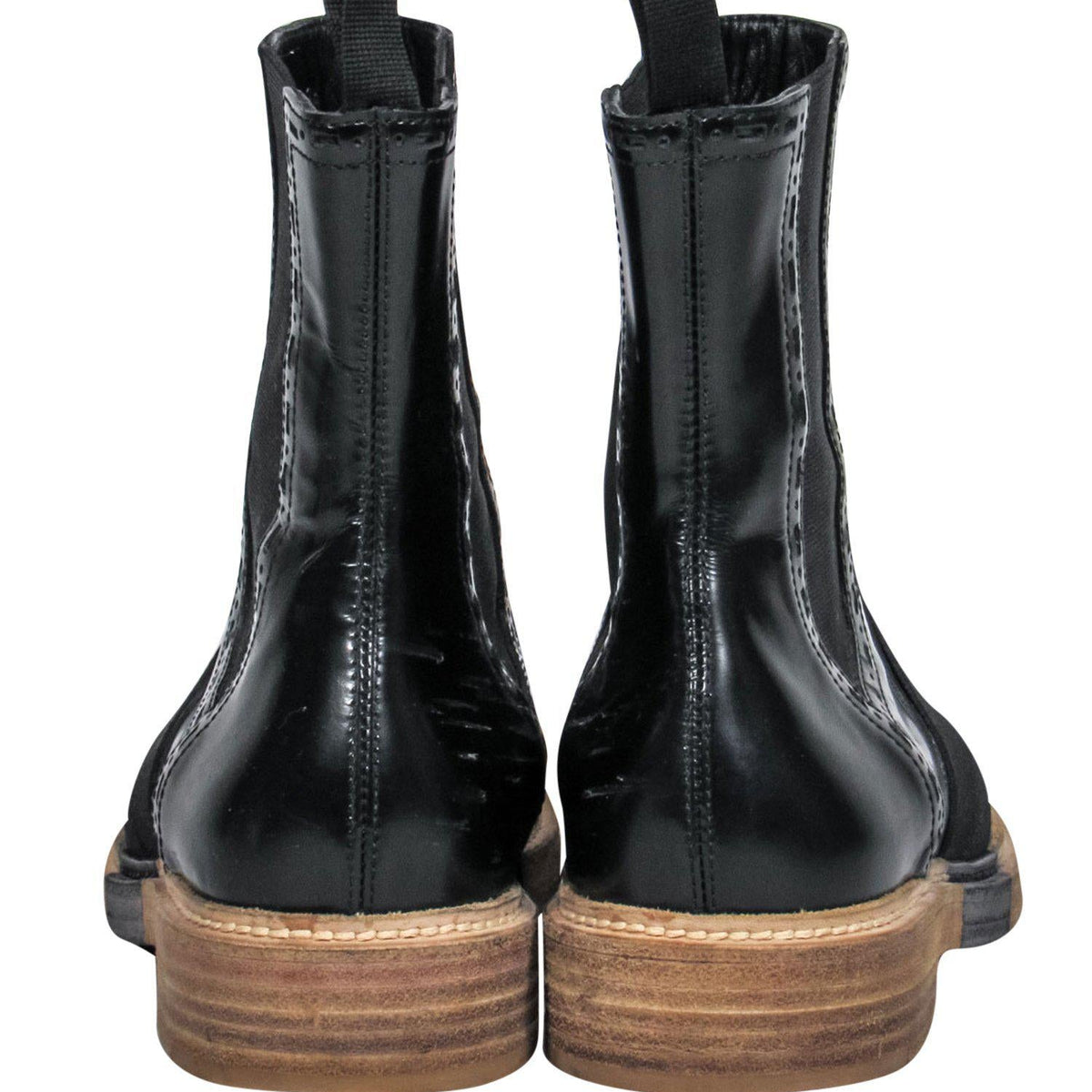 Balenciaga designer boot leather closeup detail
