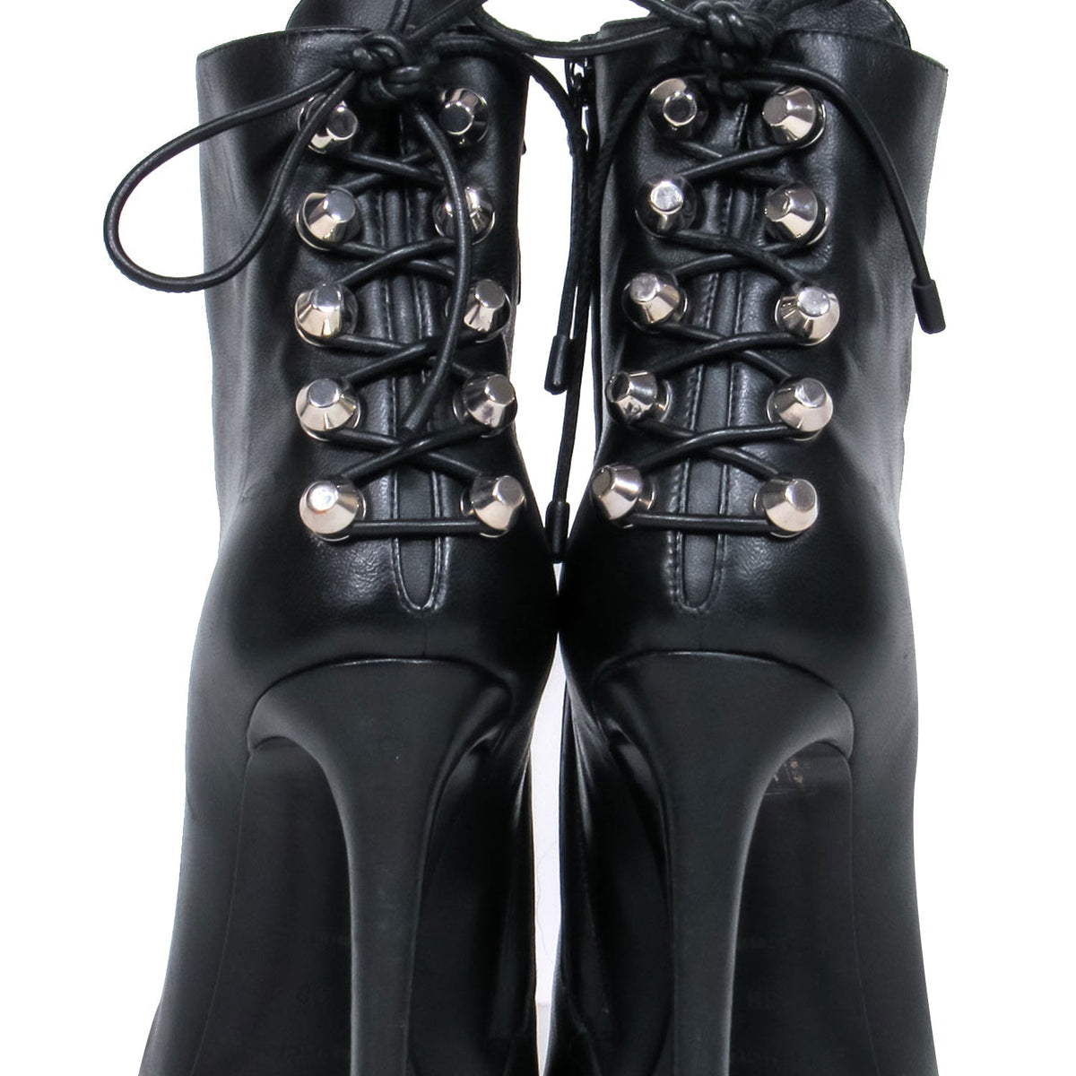 Balenciaga designer boot leather closeup detail