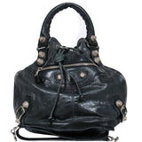 Balenciaga women's bucket bag Black luxury designer leather