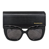 Luxar587 elegant leather Sunglasses close-up detail