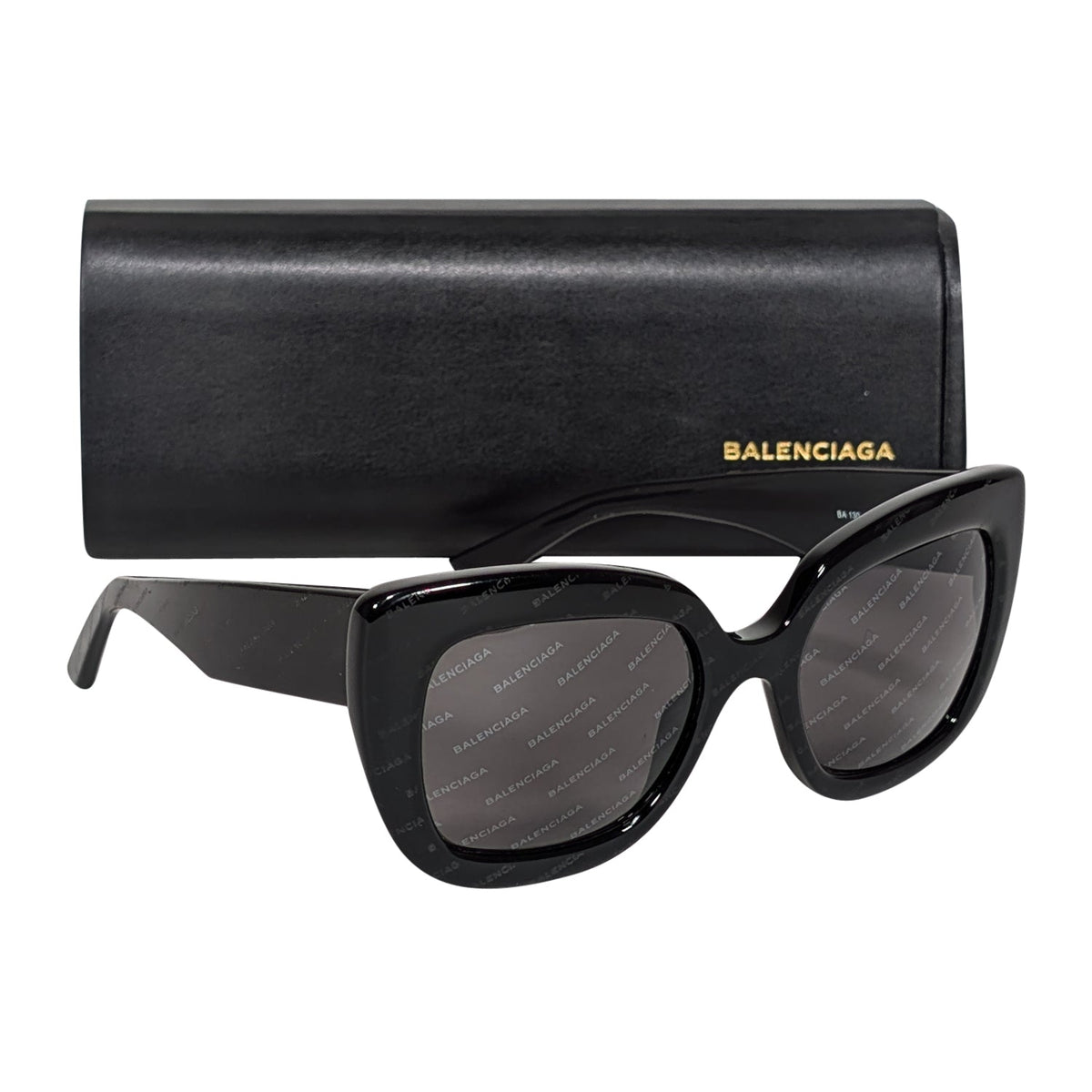 Balenciaga women's sunglasses Black luxury designer leather