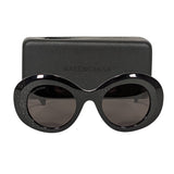 Side view of Balenciaga sunglasses Black premium designer bag