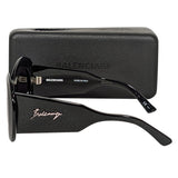 Balenciaga authentic luxury sunglasses Black leather craftsmanship