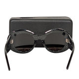 Balenciaga designer sunglasses leather closeup detail