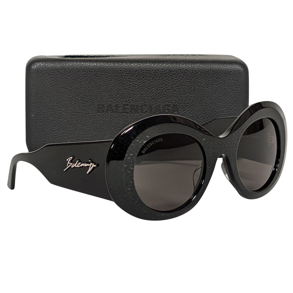 Balenciaga women's sunglasses Black luxury designer leather