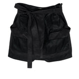 Balenciaga women's skirt Black luxury designer leather