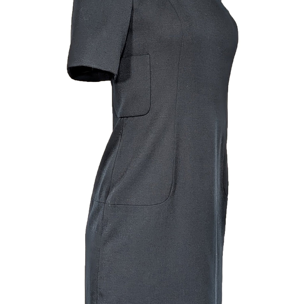 Luxar586 elegant leather Work Dress side view