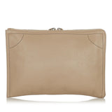 Balenciaga Blackout Zip Leather Clutch Bag | Authentic Pre-Owned angle view
