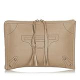 Balenciaga Blackout Zip Leather Clutch Bag | Authentic Pre-Owned
