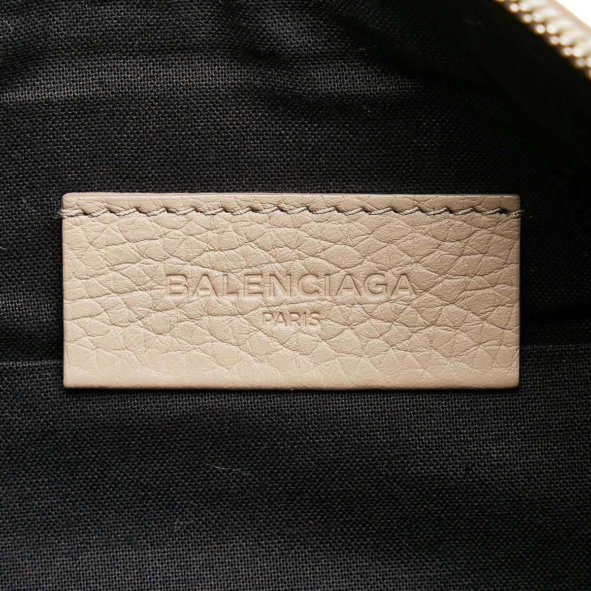 Balenciaga Blackout Zip Leather Clutch Bag | Authentic Pre-Owned detail view