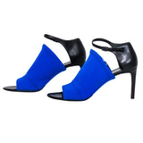 Balenciaga authentic luxury pump Blue leather craftsmanship