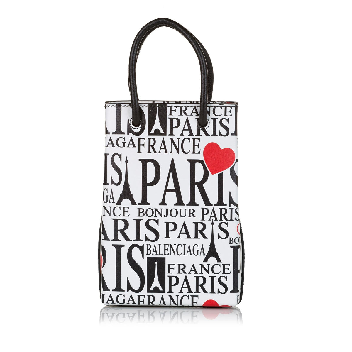 Balenciaga Bonjour Paris Shopping Phone Holder | Authentic Pre-Owned angle view
