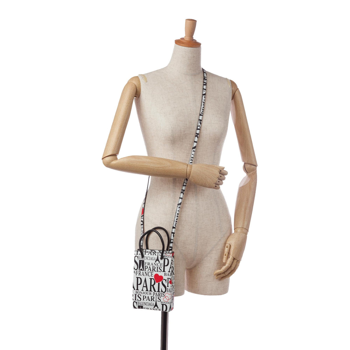 Balenciaga Bonjour Paris Shopping Phone Holder | Authentic Pre-Owned interior view