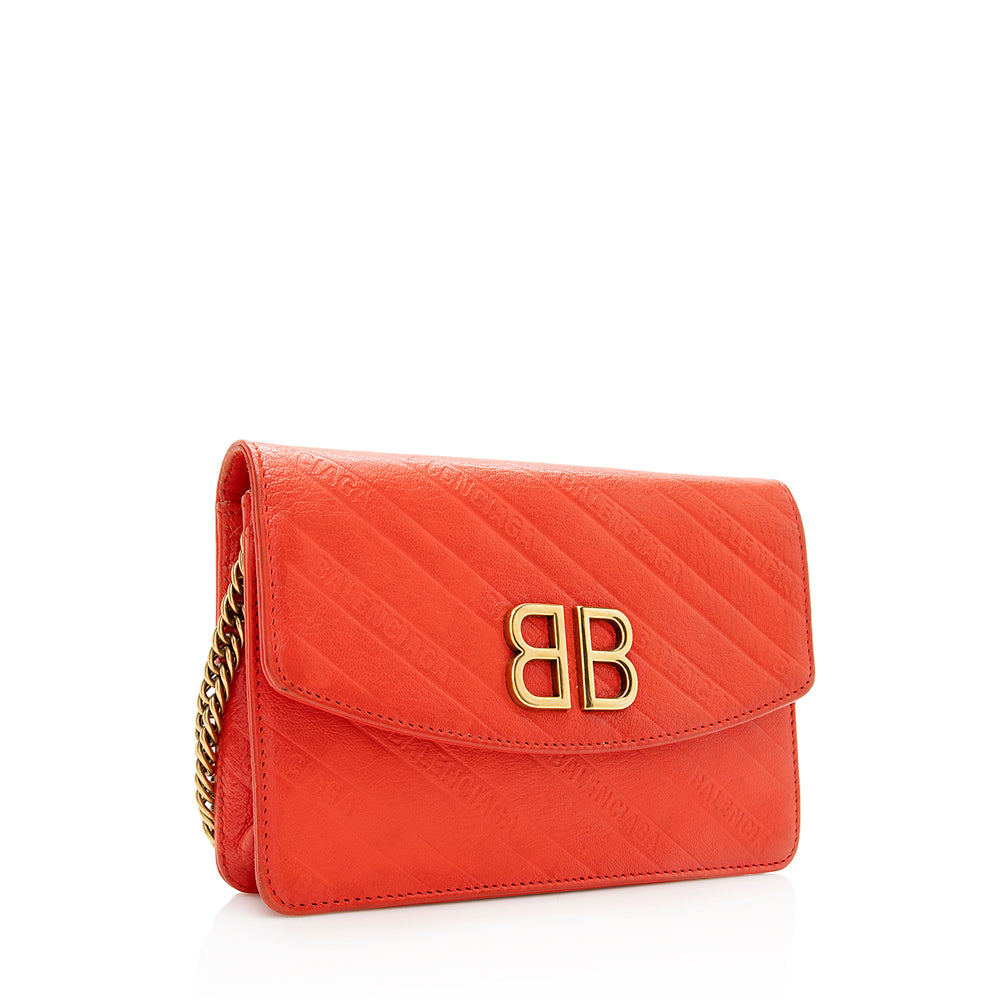 Balenciaga Calfskin BB Chain Wallet | Authentic Pre-Owned side view