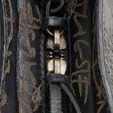Balenciaga Calfskin Blackout Graffiti City Small Satchel front view