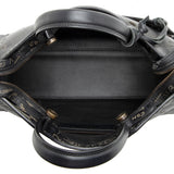 Balenciaga Calfskin Blackout Graffiti City Small Satchel hardware detail