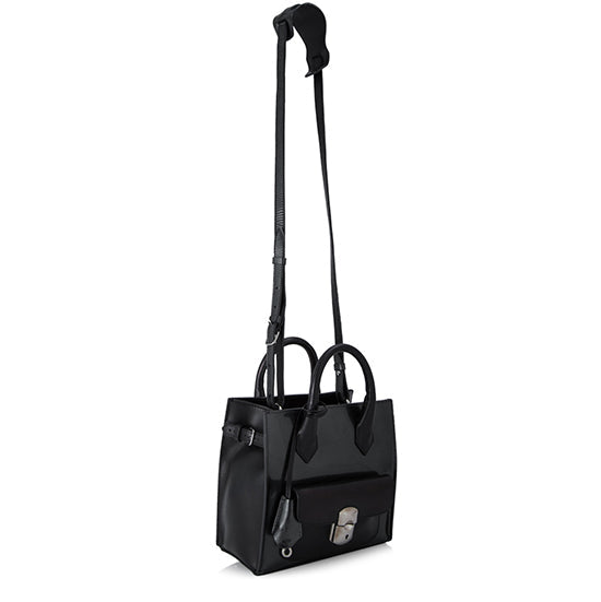 Balenciaga Calfskin Leather Padlock Mini All Afternoon Tote - Final Sale front view