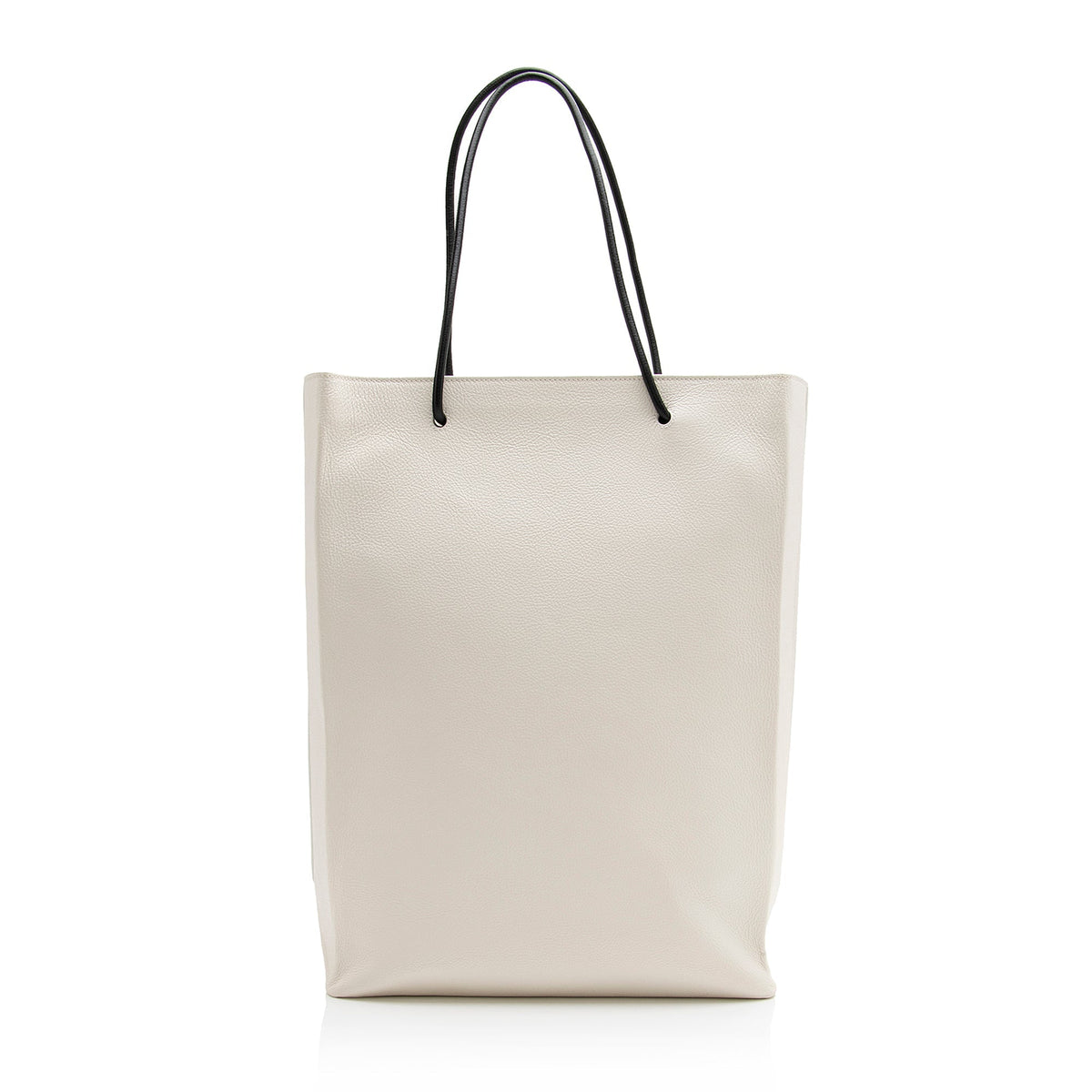 Balenciaga Calfskin Logo Medium N/S Shopper Tote | Authentic Pre-Owned angle view