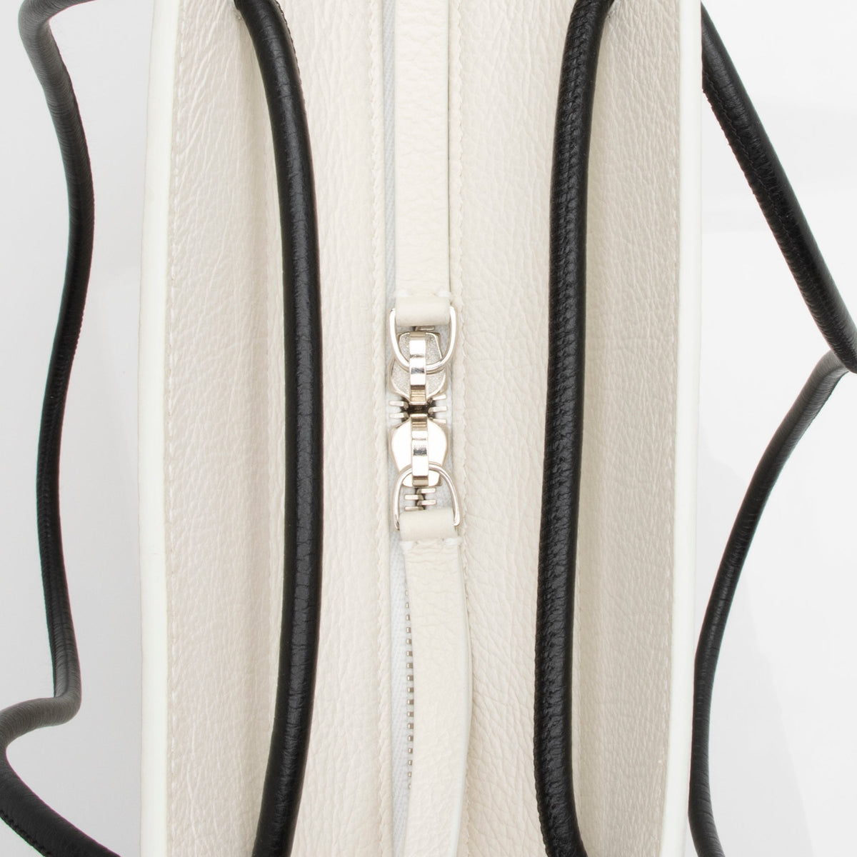 Balenciaga Calfskin Logo Medium N/S Shopper Tote | Authentic Pre-Owned close-up view