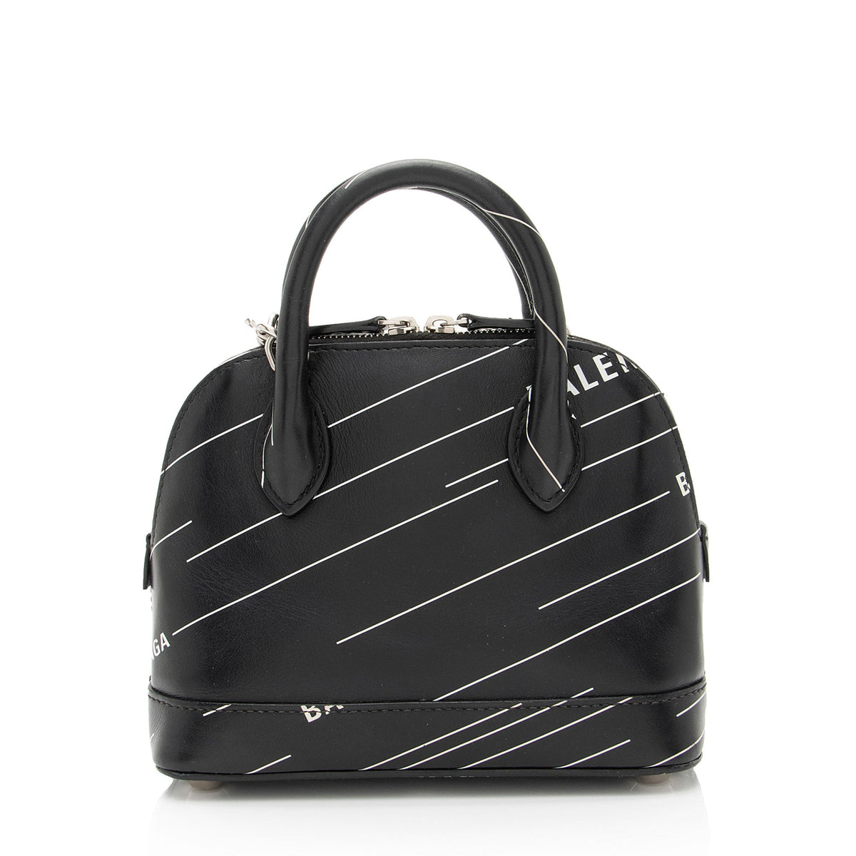 Balenciaga Calfskin Logo XXS Ville Top Handle Bag | Authentic Pre-Owned angle view