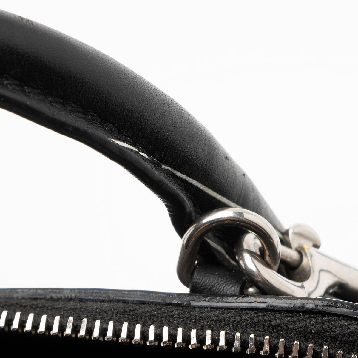 Balenciaga Calfskin Logo XXS Ville Top Handle Bag | Authentic Pre-Owned angle view