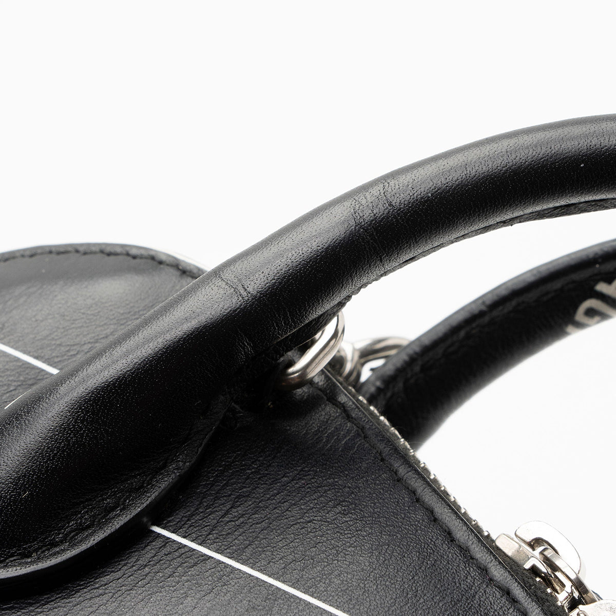 Balenciaga Calfskin Logo XXS Ville Top Handle Bag | Authentic Pre-Owned side view