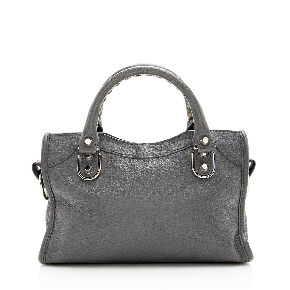 Balenciaga Chevre Metal Edge City Mini Satchel | Authentic Pre-Owned angle view