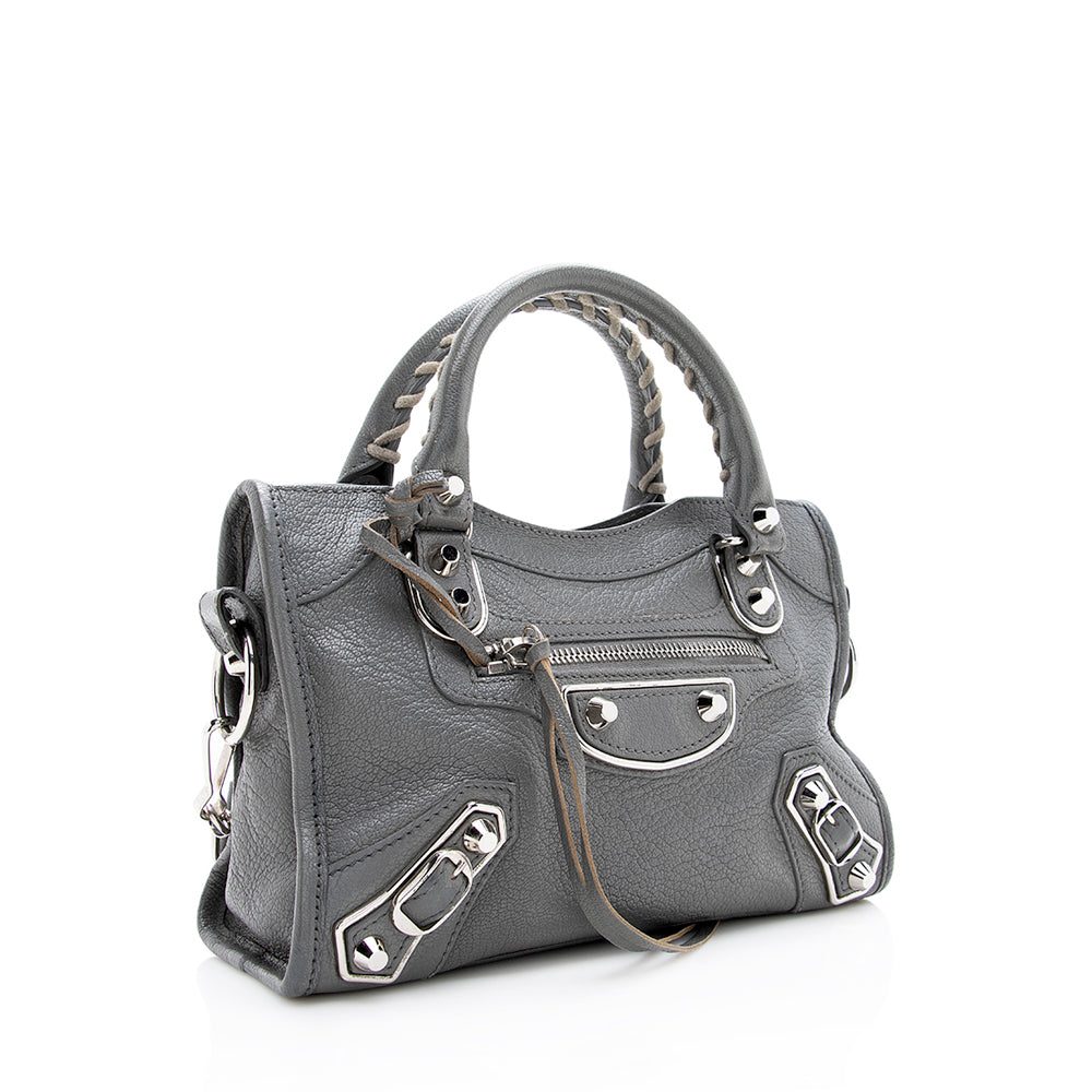 Balenciaga Chevre Metal Edge City Mini Satchel | Authentic Pre-Owned side view