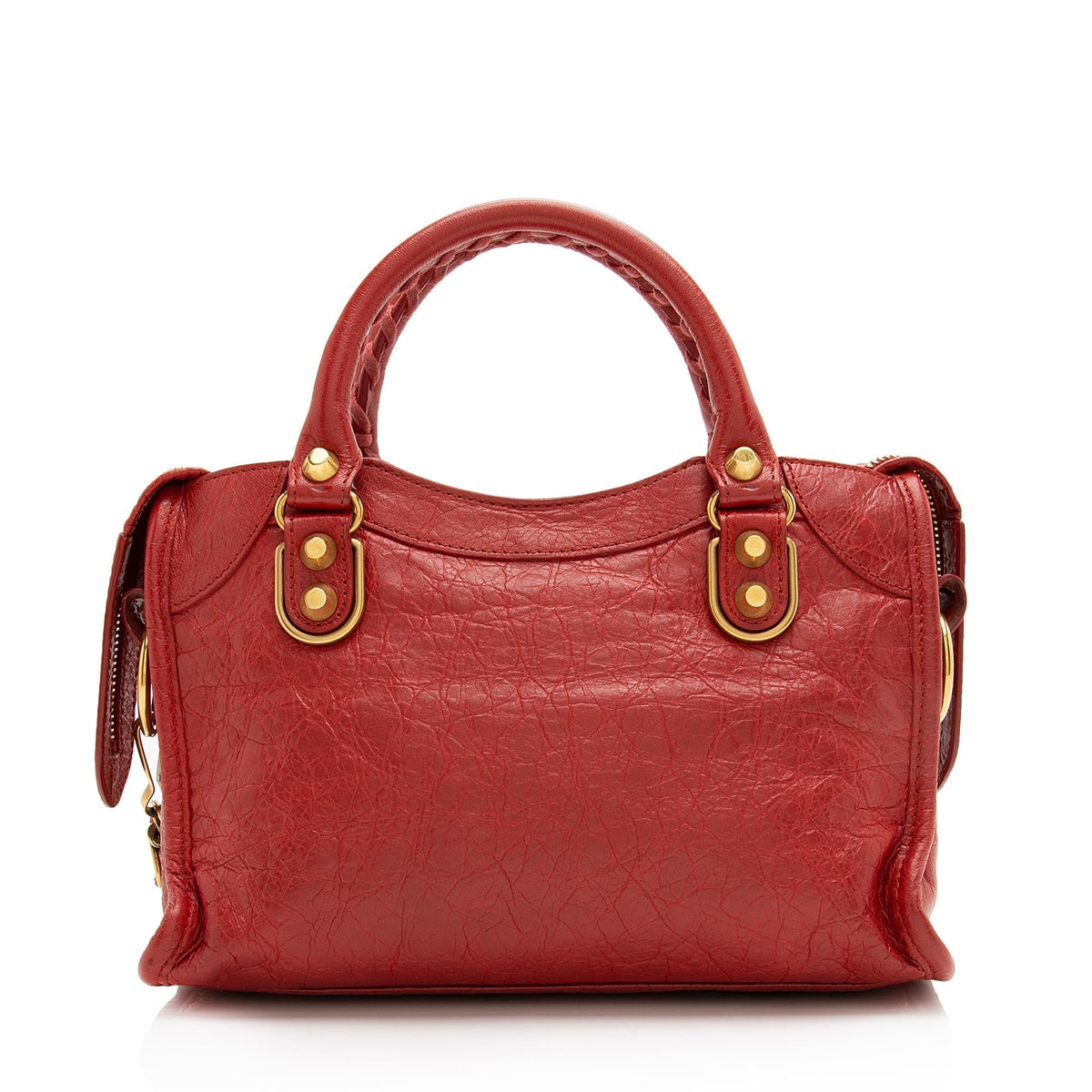 Balenciaga Chevre Metallic Edge City Mini Satchel | Authentic Pre-Owned angle view