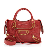 Balenciaga Chevre Metallic Edge City Mini Satchel | Authentic Pre-Owned