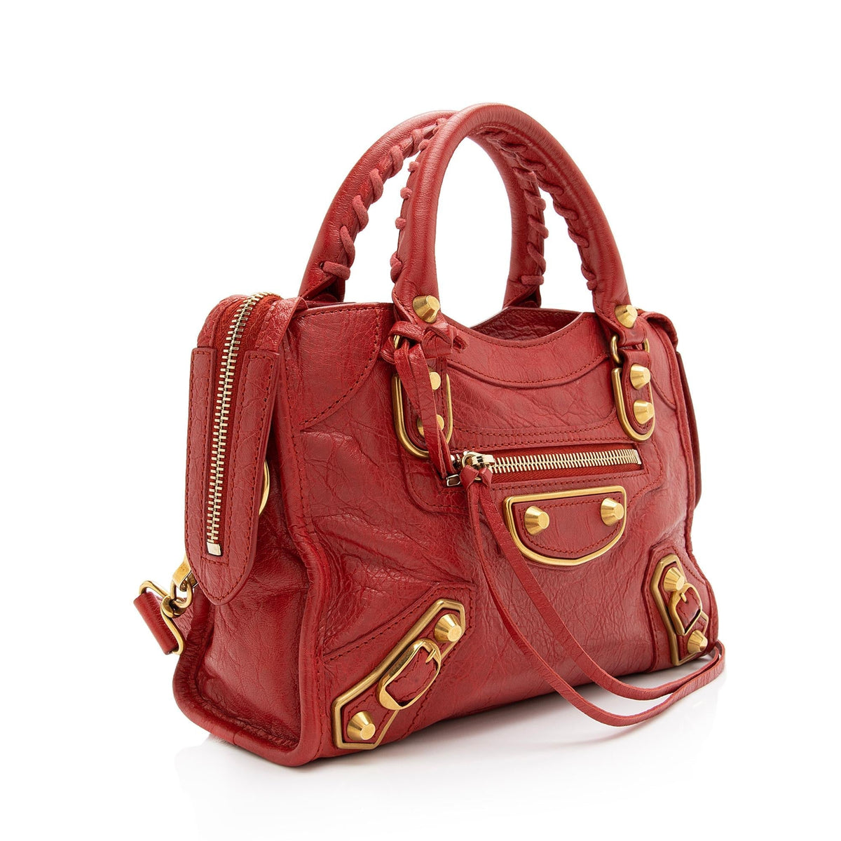 Balenciaga Chevre Metallic Edge City Mini Satchel | Authentic Pre-Owned side view