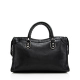 Balenciaga Chevre Metallic Edge City Small Satchel | Authentic Pre-Owned angle view