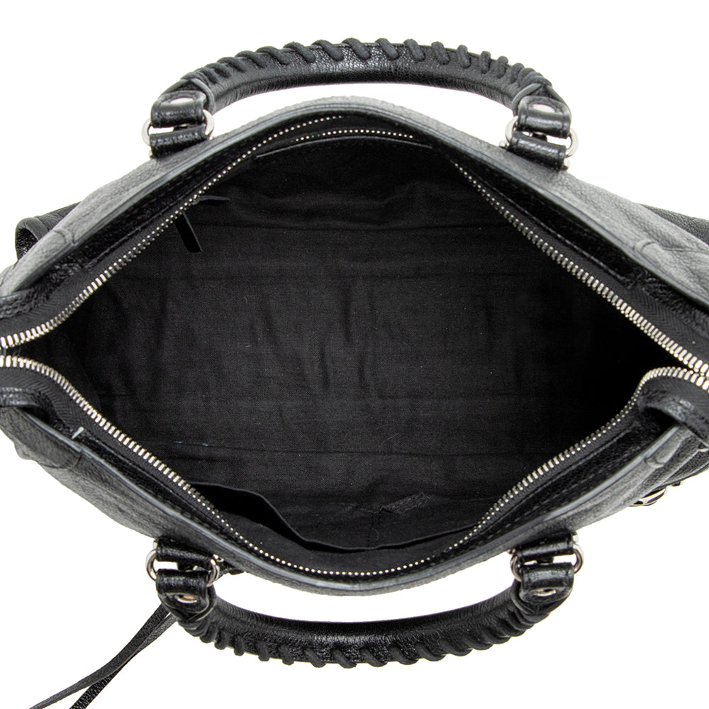 Balenciaga Chevre Metallic Edge City Small Satchel | Authentic Pre-Owned hardware detail