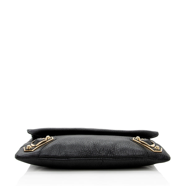 Balenciaga Chevre Metallic Edge Envelope Clutch | Designer Clutch Bag
