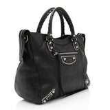 Balenciaga Chevre Metallic Edge Velo Satchel dBQnvy | Authentic Pre-Owned side view