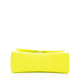Balenciaga Croc Embossed Calfskin Downtown Small Shoulder Bag back view