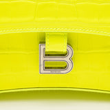 Balenciaga Croc Embossed Calfskin Downtown Small Shoulder Bag side view