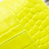 Balenciaga Croc Embossed Calfskin Downtown Small Shoulder Bag close-up view
