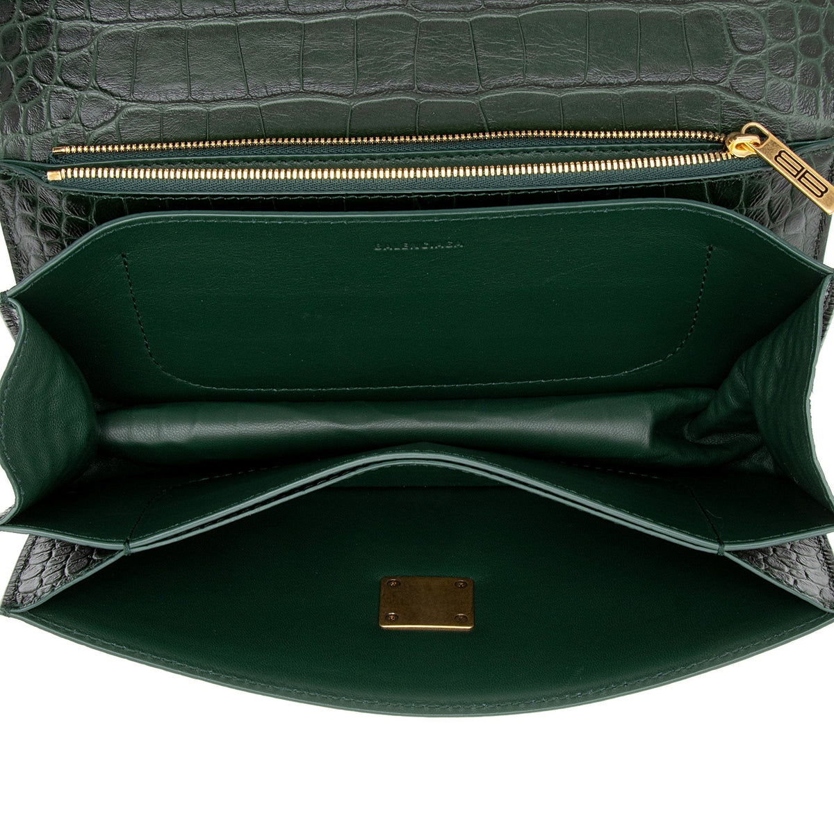 Balenciaga Croc Embossed Calfskin Gossip Small Shoulder Bag hardware detail
