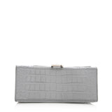 Balenciaga Croc Embossed Calfskin Hourglass Small Satchel angle view