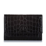 Balenciaga Croc Embossed Sharp Leather Shoulder Bag | Authentic Pre-Owned
