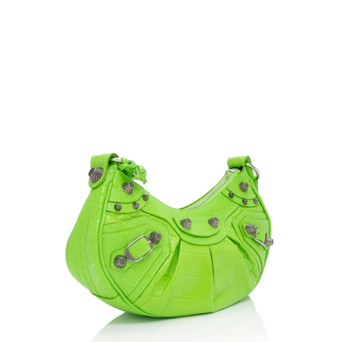 Balenciaga Crocodile Embossed Le Cagole XS Shoulder Bag side view