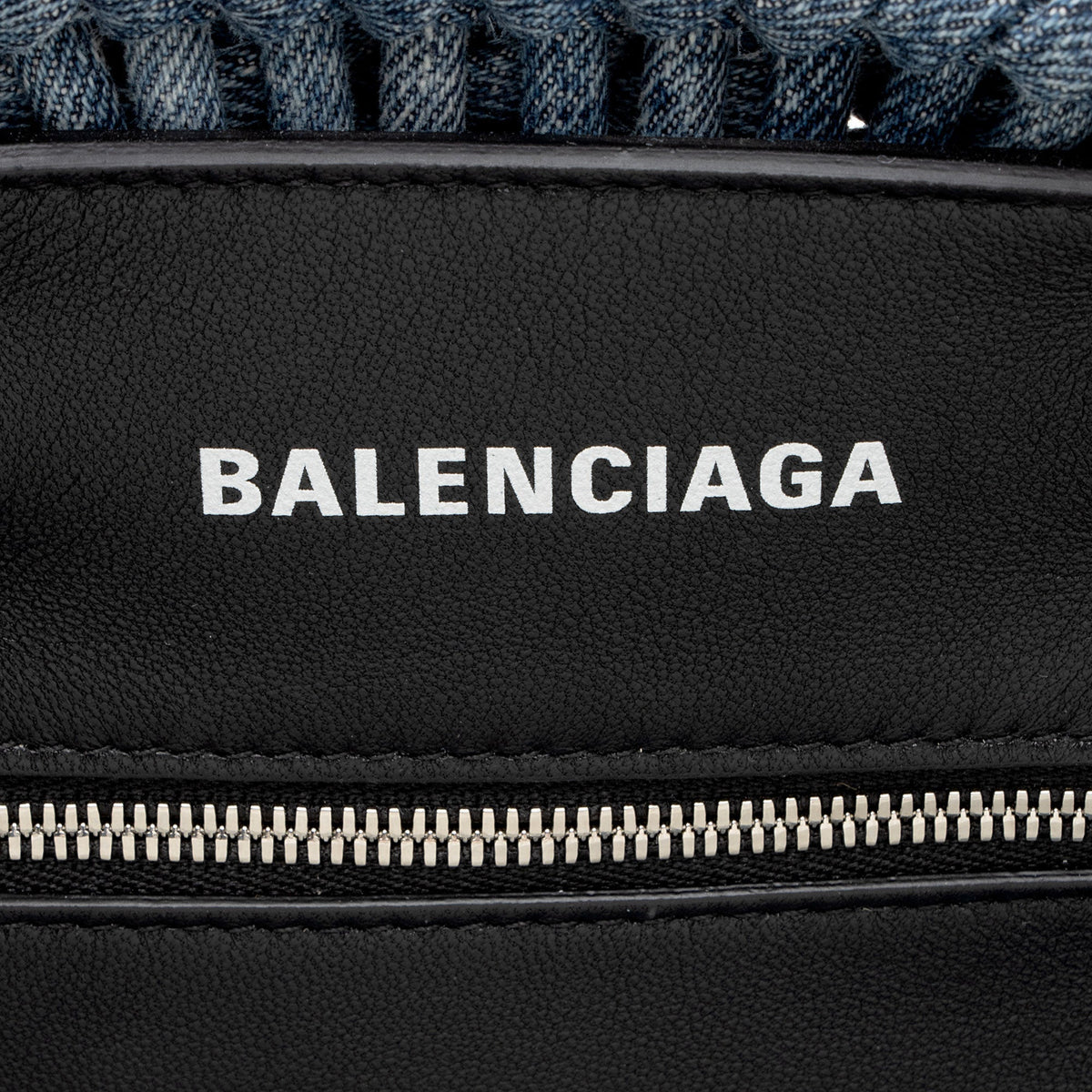 Balenciaga Denim Bistro Panier XS Tote | Authentic Pre-Owned hardware detail