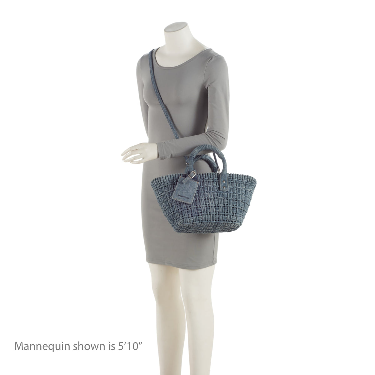 Balenciaga Denim Bistro Panier XS Tote | Authentic Pre-Owned back view